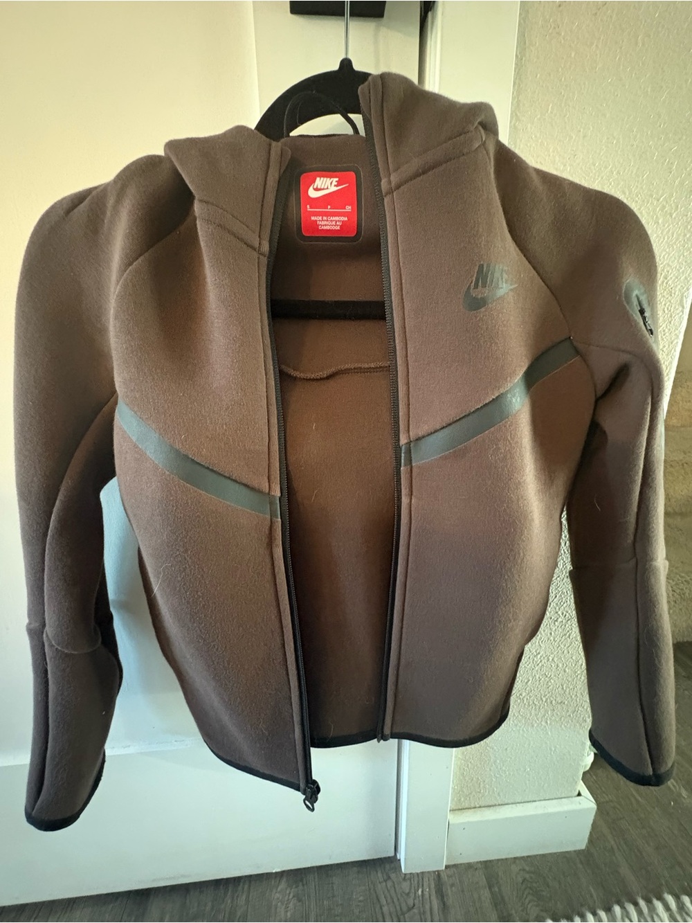 Nike kids Brown Zip-Up Hoodie Jacket